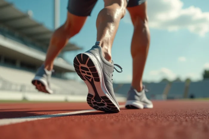 Homme en course portant les chaussures de running Adivak, mettant en valeur les innovations techniques de la marque pour 2026